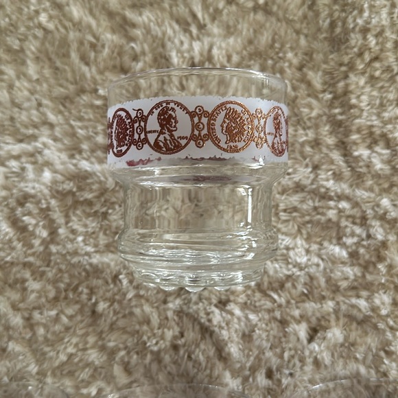 4 VINTAGE wheat head penny glasses with hobnob bottoms. - Picture 2 of 6